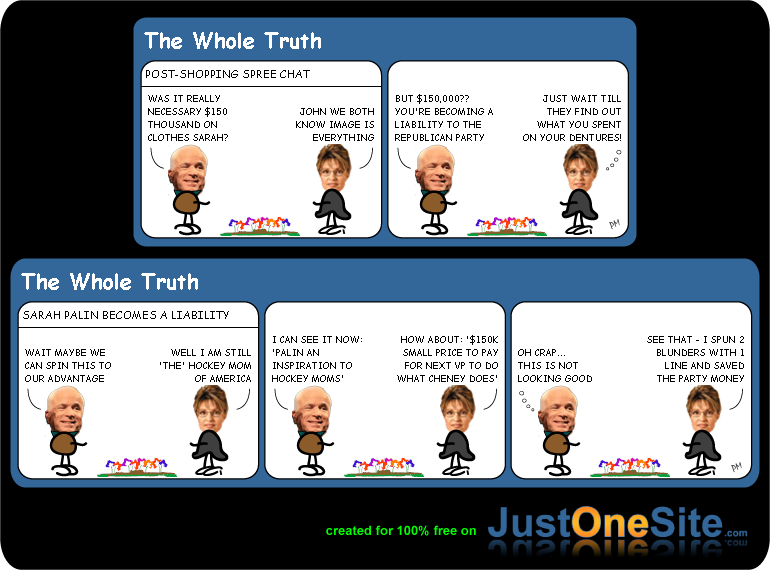 Sarah Palin’s Shopping Spree cartoon
