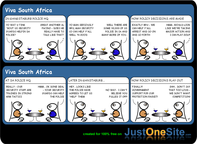 Wonkie Cartoon   Security firms empowered by police