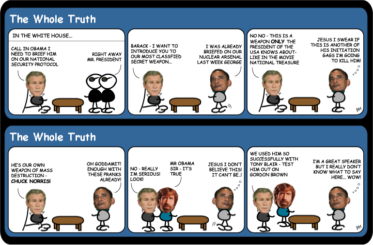 Click cartoon to read full post or to COMMENT Bush’s Secret WMD cartoon
