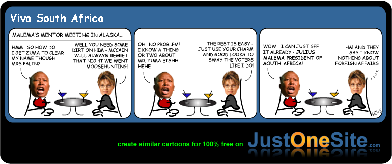 Click cartoon to read full post or to COMMENT Palin mentors Malema cartoon – part 2 cartoon