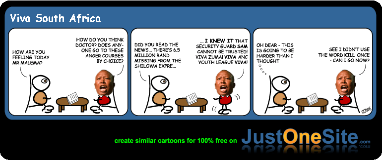 Click cartoon to read full post or to COMMENT Malema Anger Management Therapy – cartoon cartoon