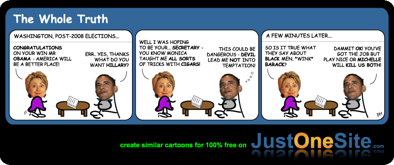 Click cartoon to read full post or to COMMENT Cartoon – Obama appoints Hillary Clinton cartoon