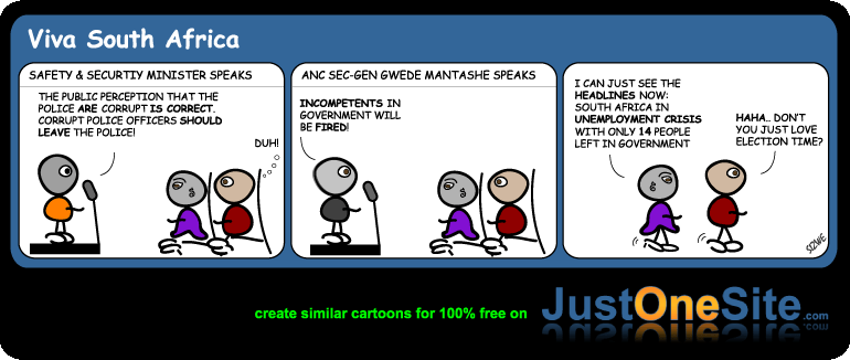 South Africa election talk – Cartoon image