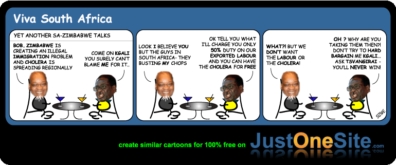 Click cartoon to read full post or to COMMENT Another week, another failed Zimbabwe-South Africa Talks cartoon