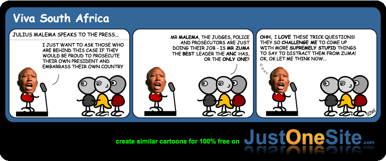 Click cartoon to read full post or to COMMENT Julius Malema embarrassing South Africa comments cartoon