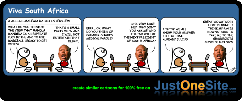 Click cartoon to read full post or to COMMENT Big debates of Mandla Mandela and Malema cartoon