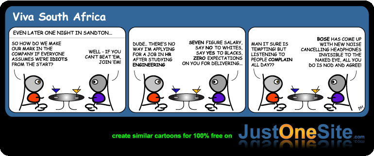 Click cartoon to read full post or to COMMENT The dark truth behind South Africa’s black skills shortgage cartoon