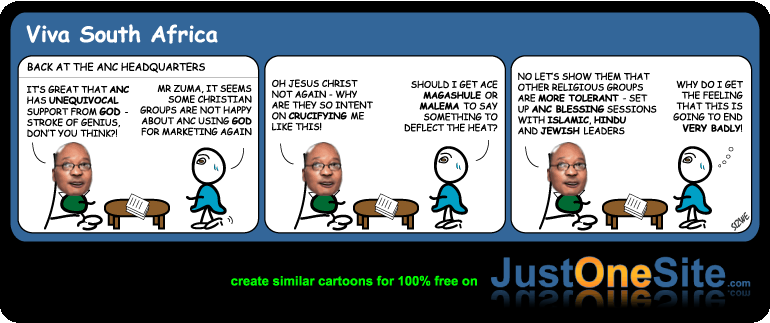 God supports the ANC, you should too! cartoon