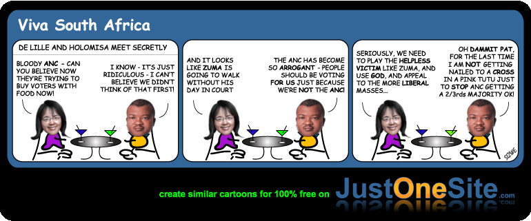 Click cartoon to read full post or to COMMENT Opposition uproar as ANC feeds the poor cartoon