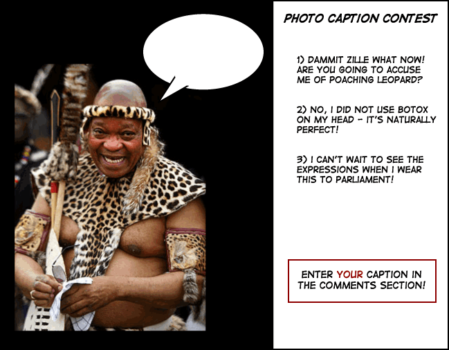 Zuma Zulu Photo Caption Contest cartoon