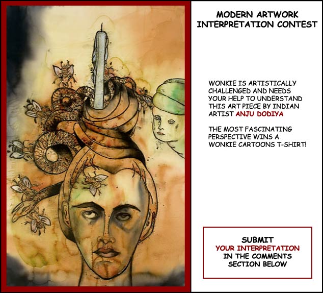 Photo of Anju Dodiya – Modern Art Interpretation Contest cartoon