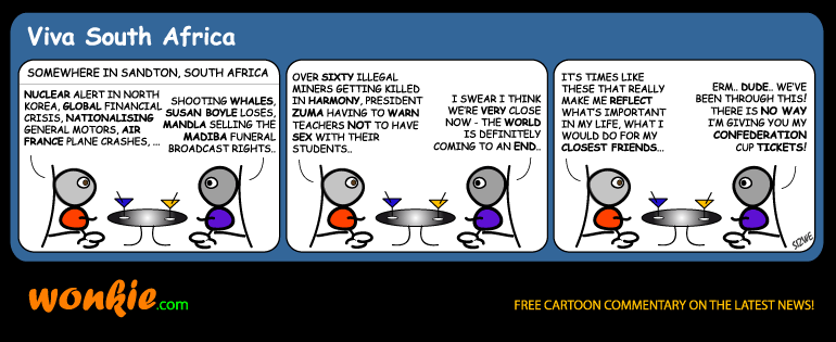 Click cartoon to read full post or to COMMENT Depressing News and Friday Blues cartoon