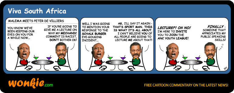 Is Peter de Villiers related to Julius Malema? cartoon