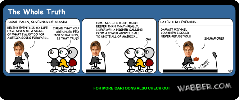 Click cartoon to read full post or to COMMENT Cartoon: Sarah Palin Quits as Governor of Alaska cartoon