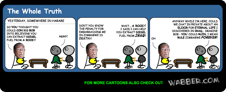 Click cartoon to read full post or to COMMENT Mugabe attempts to solve energy crisis cartoon