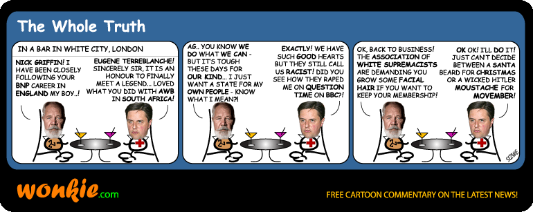 White Supremacists and Facial Hair cartoon