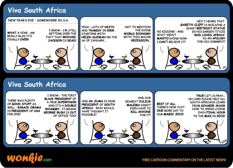 Click cartoon to read full post or to COMMENT 2009 – An Intense Year cartoon