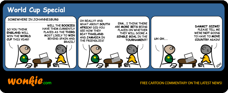 World Cup Betting cartoon
