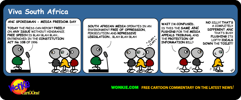 ANC and Freedom of the Press cartoon