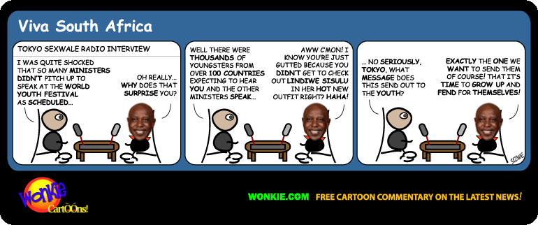 Click cartoon to read full post or to COMMENT World Festival of Youth and Students Chaos cartoon