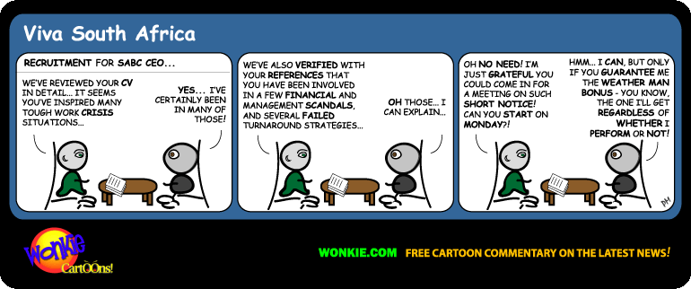 SABC Leadership Crisis cartoon