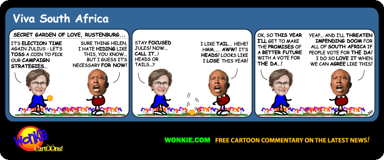 Click cartoon to read full post or to COMMENT South African Local Election Fever CartOOn cartoon