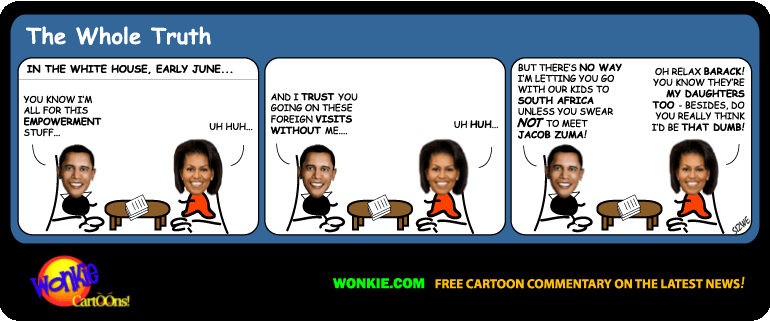 Michelle Obama was NOT snubbed by Jacob Zuma cartoon