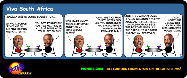 Click cartoon to read full post or to COMMENT Julius Malema’s Lifestyle Audit cartoon
