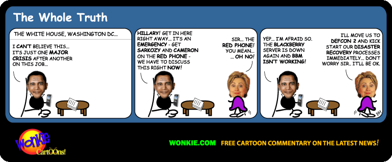 Click cartoon to read full post or to COMMENT Blackberry Problems, BBM Down. OMG – what to do?! cartoon