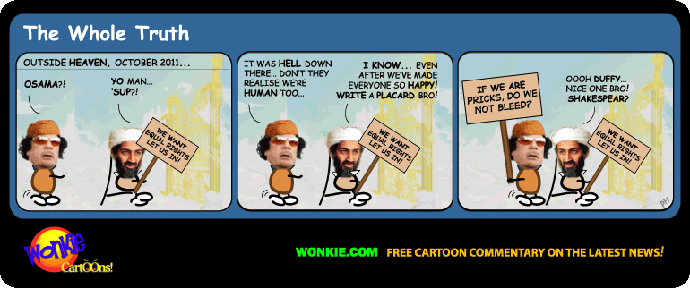 Click cartoon to read full post or to COMMENT Muammar Gaddafi – African Role Models cartoon cartoon