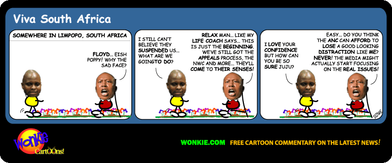 Click cartoon to read full post or to COMMENT Julius Malema suspended – Oh No! cartoon