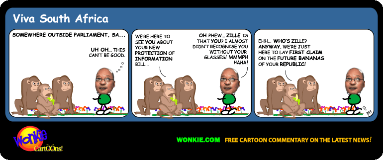 Click cartoon to read full post or to COMMENT Monkey Kingdom eyes new Banana Republic – Secrecy Bill Cartoon cartoon