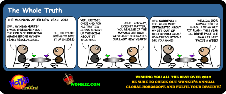 Click cartoon to read full post or to COMMENT 2012 World News Horoscope cartoon
