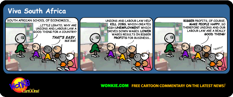 Click cartoon to read full post or to COMMENT Trade Unions, Labour Law and Economic Growth cartoon