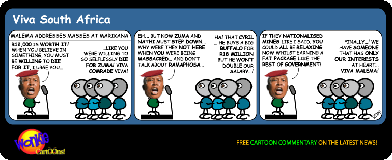 Lonmin Marikana Tragedy – Little sympathy for stupidity cartoon