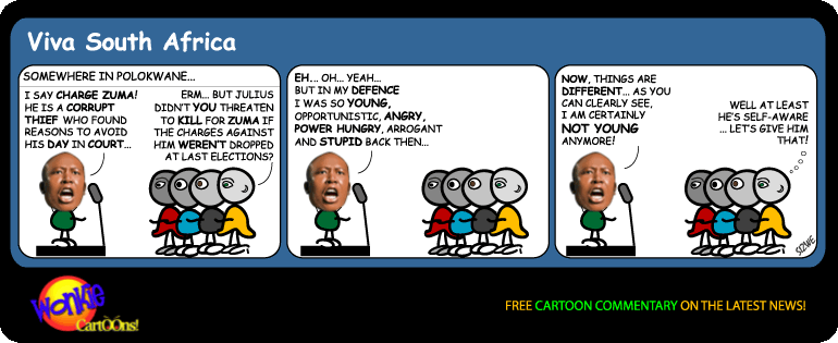 Julius Malema Corruption Charges cartoon