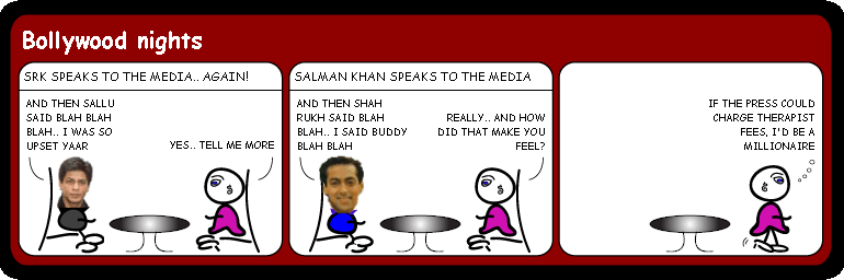 Salman Khan and SRK feud - Bollywood Nights cartoon
