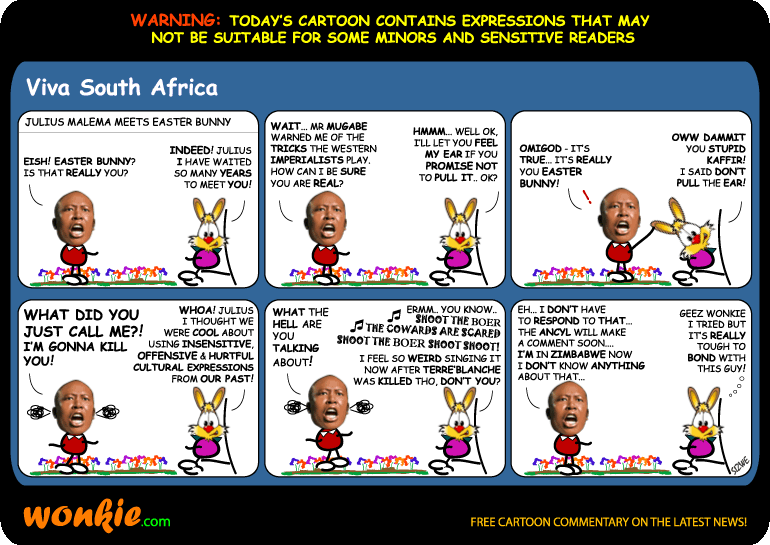 Julius Malema Easter cartoon