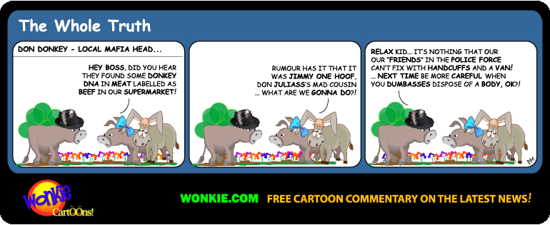 Donkey Meat scandal cartoon