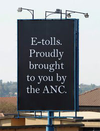 DA e-tolls billboard
