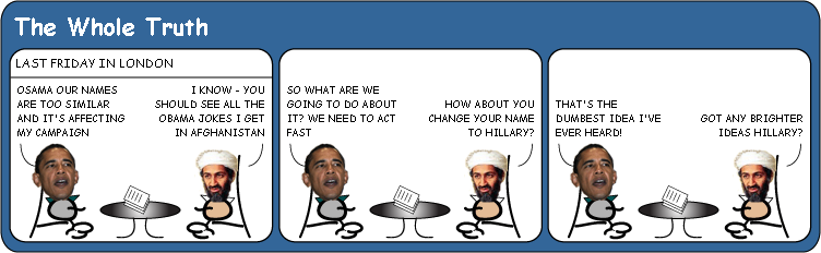 Osama and Obama Whats in a name cartoon