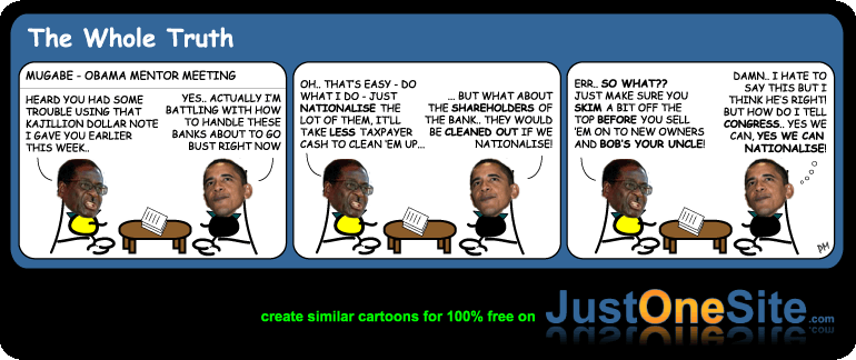 obama financial crisis options cartoon
