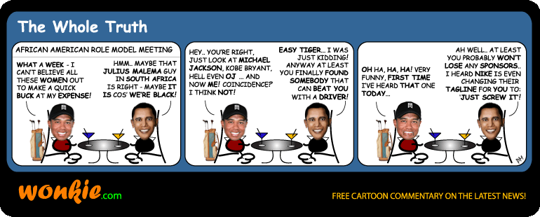 Tiger Woods jokes cartoon