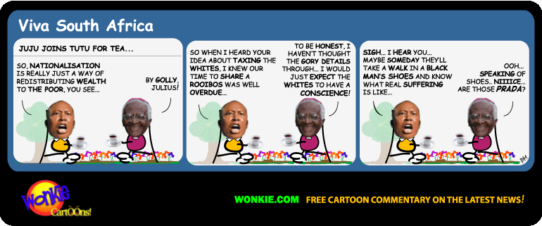Desmond Tutu tax the whites cartoon