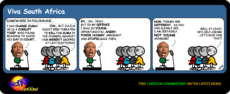 julius malema corruption charges cartoon